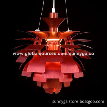 New Arrival Aluminum Pendant Lamp with Red Color, 51cm Height